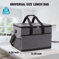 thumbnail image 6 of Soft Insulated Cooler Bag, Large Insulated Bag, Reusable Shopping Bags, Leakproof Soft Cooler with BagsBottle Opener, Suitable for Supermarket Shopping, Travel,Beach,Family Picnic,Camping（Blue 20L), 6 of 7