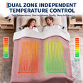 thumbnail image 6 of GARVEE Heated Electric Blanket Queen,Dual Control 90“x84" Soft Waffle Weave Fast Heating Blankets,10 Heating Levels&1-12 Hours Auto Off,Dusty Pink, 6 of 9