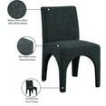 thumbnail image 2 of Meridian Furniture Gramercy Black Linen Textured Fabric Dining Chair (Set of 2), 2 of 9