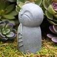 thumbnail image 3 of Resin Jizo Buddha Statue for Outdoor Garden Decor, Durable Sculpture Grey, 3 of 5