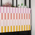 thumbnail image 6 of Colorful Stripe Valances for Windows Farmhouse Kitchen Curtains Valances Rod Pocket Valance Curtains for Kitchen Windows Modern Pink Red Yellow Vertical Striped Window Valances for Bathroom 42"x12", 6 of 6