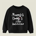 thumbnail image 2 of Boys Sweatshirts Valentine's Day Kids Long Sleeve Crew Neck Pullover Letter Print Lined Warm Black 1 Years-3 Years, 2 of 3