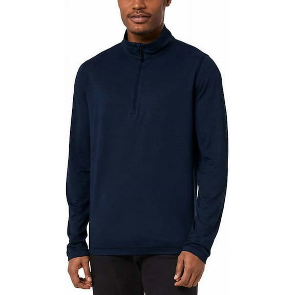 32 Degrees Heat Men's Soft Quarter Zip Long Sleeve Pullover (Blue, S)