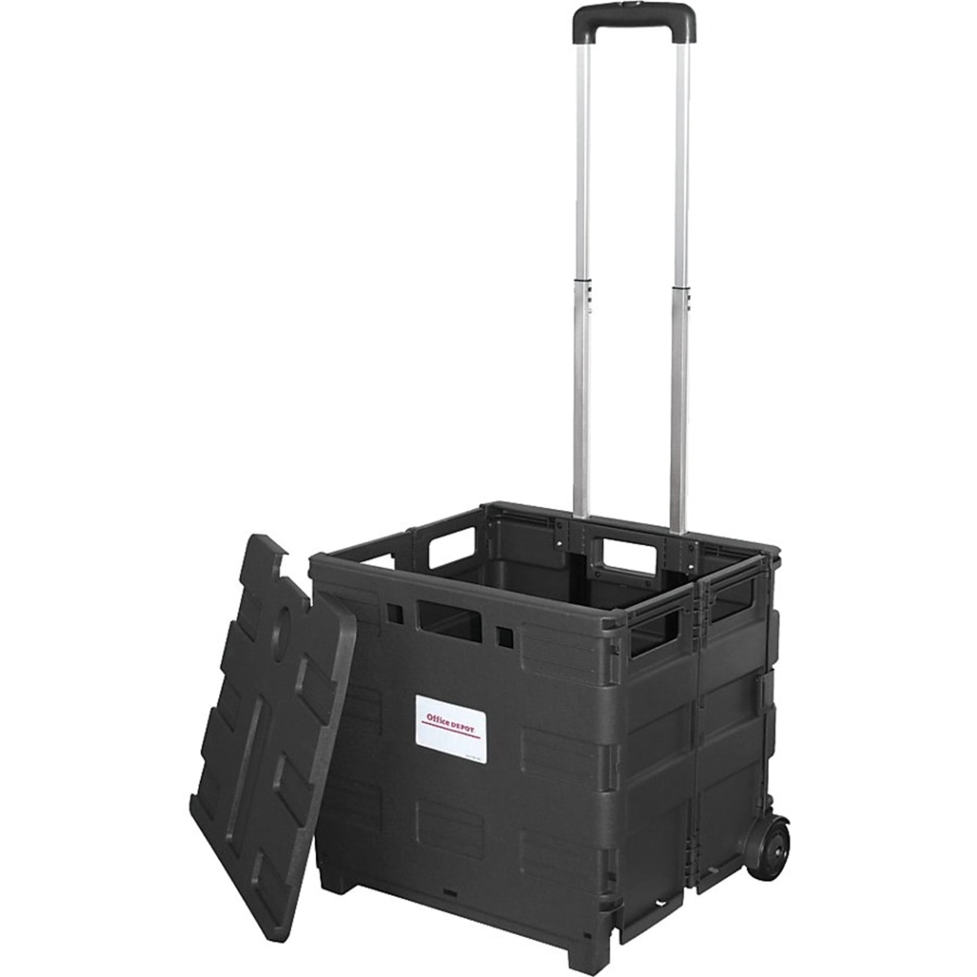 Office Depot Mobile Folding Cart With Lid,  x  x , Black,  50801 