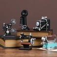 thumbnail image 2 of 1pc Vintage Mini Adornment Retro Miniature Resin Decoration (Retro Telephone), 2 of 7