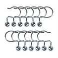 thumbnail image 2 of Utopia Alley Shower Hooks - Shower Curtain Rings for Bathroom - Rust Proof Shower Curtain Hooks for Shower Curtain or Liner - Set of 12, Polished Chrome, 2 of 10