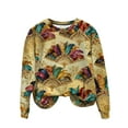 thumbnail image 5 of Uootdi Mardi Gras Long Sleeve Shirts for Women Crew Neck Carnival Casual Loose Sweatshirts Mask Graphic Holiday Blouse Outfit Gift, 5 of 6