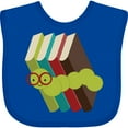 thumbnail image 3 of Inktastic Bookworm Books Reading Boys or Girls Baby Bib, 3 of 4
