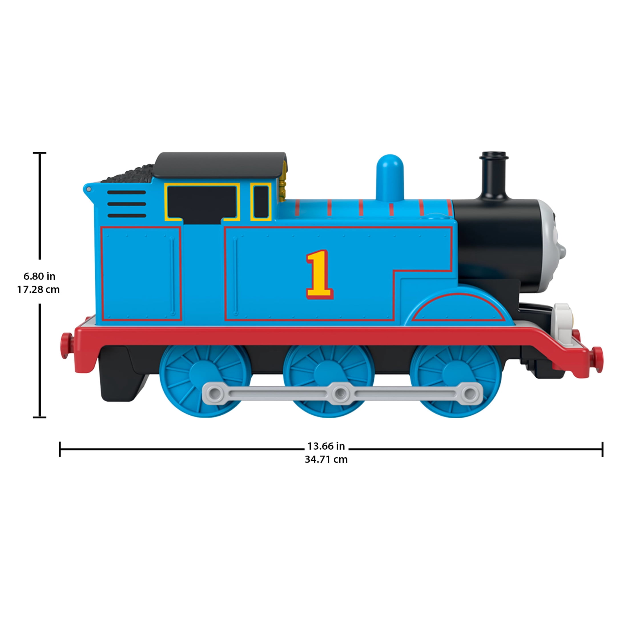 Thomas & Friends Giant Whistling Thomas from Fisher-Price, Large-Scale Engine with Push-Button Sound