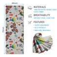 thumbnail image 2 of Gray Red Flower Butterfly Pattern Hot Yoga Mat Towel Non Slip for Hot Yoga - Quick-Drying Yoga Mat Cover with 4 Corner Pockets with Travel Bag - Hot Yoga Towel Non Slip 70"x26", 2 of 6