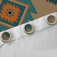 thumbnail image 4 of jejeloiu Retro Boho Aztec Blackout Curtains Set of 2 (52x84 Each),Rustic Farmhouse Tribal Window Curtains,Brown Cyan Curtains and Drapes For Teens,Microfiber Bedroom Decor, 4 of 6