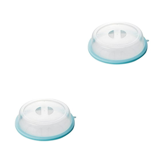 MLINS  2 PCS Anti-splatter Cover Refrigerator Dishes Fresh Micro Microwave Lids Blue