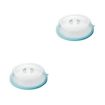 MLINS 2 PCS Anti-splatter Cover Refrigerator Dishes Fresh Micro Microwave Lids Blue