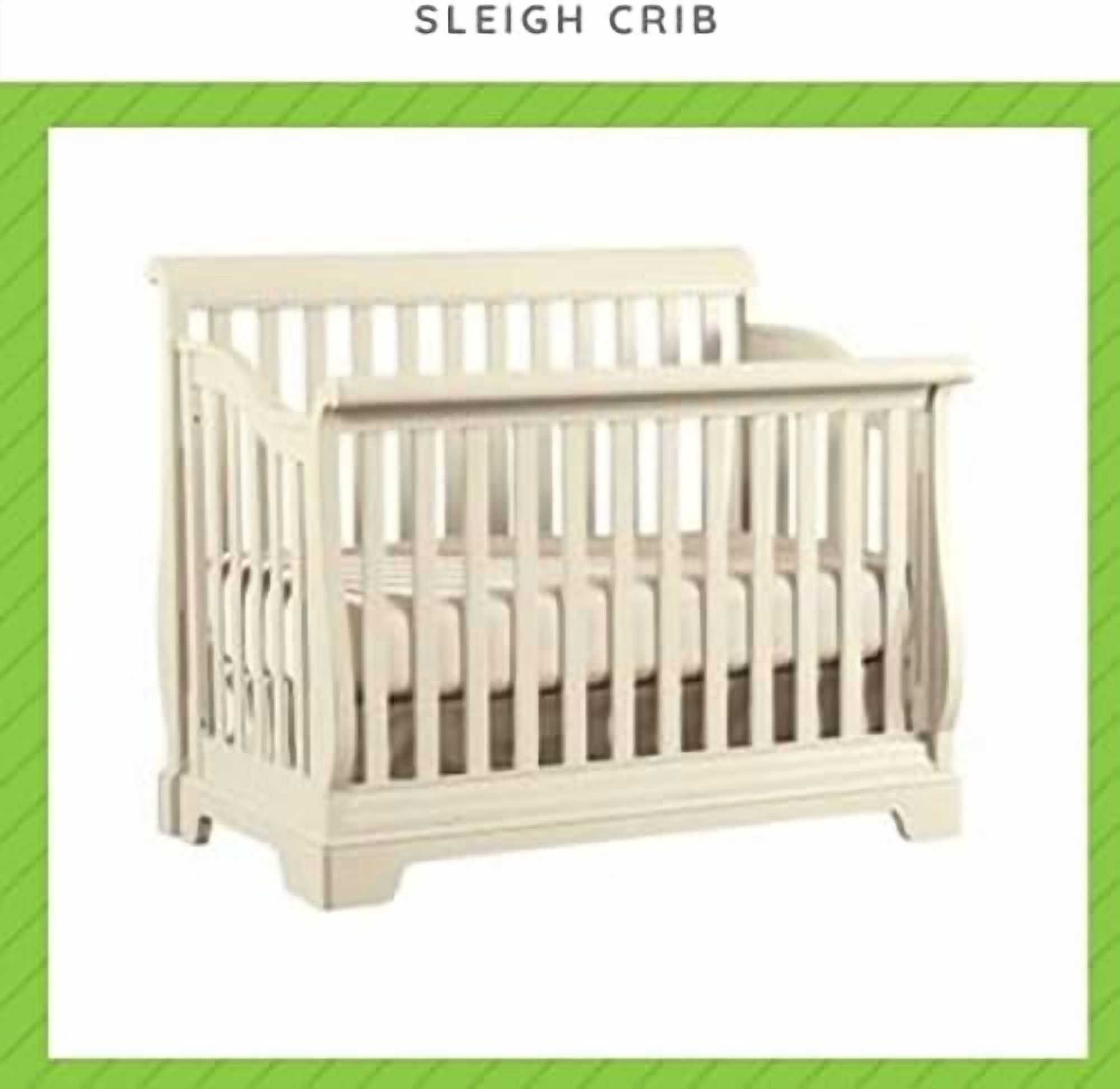 Full-Size Conversion Kit Bed Rails for Sorelle Cribs (French White, Model #215)