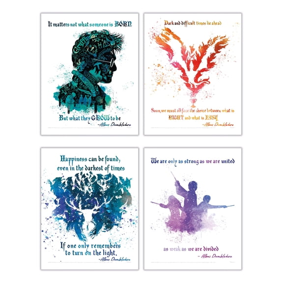 Harry Potter (Watercolor Dumbledore Quotes) TrendyPrint™ Wall Art Set TP08100051