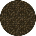 thumbnail image 1 of Ahgly Company Machine Washable Indoor Round Transitional Midnight Gray Area Rugs, 7' Round, 1 of 7
