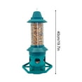 thumbnail image 2 of Squirrel Proof Bird Feeder for Outdoor Hanging - Plastic Green 6 Ports Tube Feeder, 4LB Capacity, Chew-Proof Squirrel Proof, Ideal for Wild Birds, Cardinal, Finch, Easy Clean Garden Decor, 2 of 4