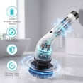 thumbnail image 3 of Electric Spin Scrubber, 2-Speed Power Cleaner with 8 Brush Heads, Type-C Fast Charging, 90+ Mins Runtime, Cordless Shower Scrubber with Long Handle for Tub Tile Bathroom Kitchen Sink, 3 of 10