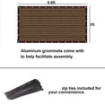 thumbnail image 3 of Fence Privacy Screen - 3'X10' Privacy Fence Screen Outdoor Shade Balcony Decor Included Cable Ties, Plastic Mesh Fence Panels Cover Porch Screen Balcony Covers for Apartments,Deck,Backyard(Brown), 3 of 9