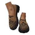 thumbnail image 3 of Xiaoxatg Women's Casual Shoes Fashionable Leather Printed On Comfortable Footwear for Everyday Use 7.5 Coffee, 3 of 9