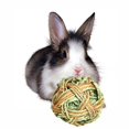 thumbnail image 2 of xinxixnxx Small Pet Chewing Toy Straw Woven Ball Toy for Hamster Rabbit Gerbils, 2 of 6