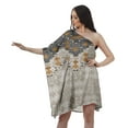 thumbnail image 1 of Moomaya Imprimé Épaule Robe d'Été Femmes Robes de Cocktail Robe de Plage, 1 of 6