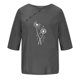 thumbnail image 4 of Blusas de Manga Corta para las Mujeres Impreso Cuello Redondo Camiseta, Top de Algodón de Imitación Casual para el Hogar Y Diario, 4 of 4