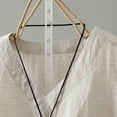 thumbnail image 5 of Ayolanni Cotton Linen Women Blouses Under $10 V-Neck Beige Solid Tank Tops Teens Shirts L, 5 of 9
