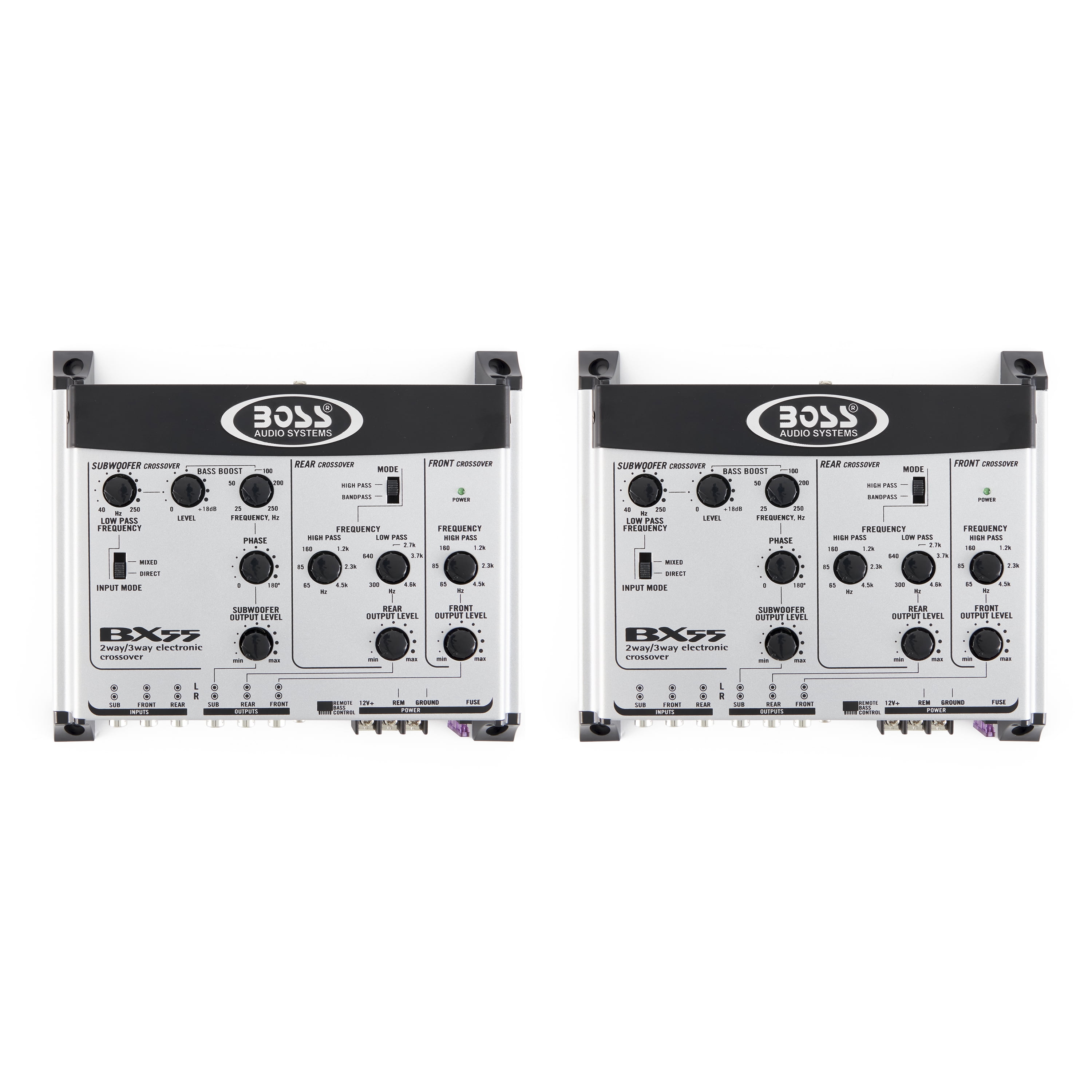 Boss Audio Systems BX55 2/3 Way Car Audio Crossover, Remote