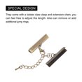 thumbnail image 4 of Unique Bargains 10Set Ribbon Crimp Clamp Ends Lobster Claw Clasps & Chain 30mm Bronze Tone for DIY, 4 of 7