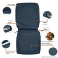thumbnail image 4 of Classic Accessories Montlake Water-Resistant 44 x 20 x 3 Inch Patio Chair Cushion Cover, Heather Indigo, 4 of 10
