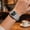 F, variant on Gallickan Vintage Square Digital Watch for Women, Multi-Color LED Display, Slim Casual Wristwatch with Alarm, Stopwatch, Daily Water Resistant, F, 1pc