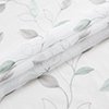 Pinewave Home Pinewave Sheer Curtains 84 inch Gray and Teal Embroidered Floral leaf Drapes Set of 2 Grommet Curtains for Living Room 38" Wx84 L