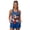 250 Years USA Theme, variant on Dominican Republic Flag Print Women's Tankini Shorts Set for Summer, Women's Athletic Tank Top Shorts Set Double Side Pockets Heavy Duty Sewing