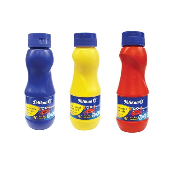 Paquete de 3 Pinturas para dedos Pelikan de 150 ml c/ u Pelikan Pintura para dedos