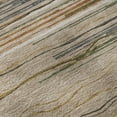 thumbnail image 2 of HomeRoots 678424 9 x 12 ft. Taupe, Green & Rust Striped Washable Machine Made Rectangle Area Rug with UV Protection, 2 of 7