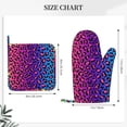 thumbnail image 4 of Disketp Leopard Neon Rainbow Gradient Oven Mitts And Potholders Bbq Gloves-Oven Mitts And Pot Holders With Recycled Infill Silicone Non-Slip Cooking Gloves For Cooking Baking Grilling, 4 of 9