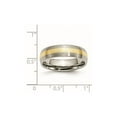 thumbnail image 3 of Gem & Harmony Mens 6mm Titanium Wedding Band Ring with 14K Gold Inlay for Men, 3 of 6