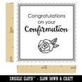 thumbnail image 2 of Sweet Rose Congratulations on Your Confirmation Christian Catholic Self-Inking Rubber Stamp Ink Stamper - Purple Ink - Small 1 Inch, 2 of 7