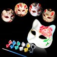 thumbnail image 3 of MasteelfCA 10Pc Mask Painting Mask Full Face Costume Pulp Blank White Mask For DIY Paint, 3 of 7