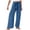 Blue, variant on KPOPLK Ladies Pants with Pockets Linen Women Petite Length Loose Cotton Solid Trousers Pants Wide Leg Pants for Women for Beach Vacation Day to Night Everyday Wear Size S,Light Yellow