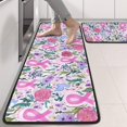 thumbnail image 2 of Kitchen Rugs Sets Of 2,Pink Breast Cancer Anti Fatigue Kitchen Mat Rugs Non Slip Washable,Decorative Kitchen Floor Mats for Kitchen,Sink,Laundry,17"x47"+17"x47", 2 of 5