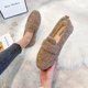 thumbnail image 1 of Zapatos de mujer de invierno cálidos con forro polar, gruesos, sin cordones, de lana de cordero, de talla grande, con suela gruesa y algodón, 1 of 6
