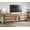 Oak, variant on Modern TV Stand For Tvs Up To 100 Inch, 3 In 1 TV Console With Glass Doors And 7 Drawers, Media Console With Adjustable Shelf For Living Room, Bedroom,Beige