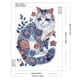 thumbnail image 2 of Pintura de diamante 5D DIY Kit de taladro de forma especial parcial decoración de gato de flor 30x40cm, 2 of 9