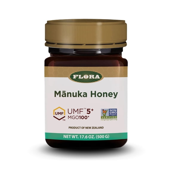 Flora - Manuka Honey, MGO 100 , UMF 5 , Sustainable, Traceable, 17.6 Oz