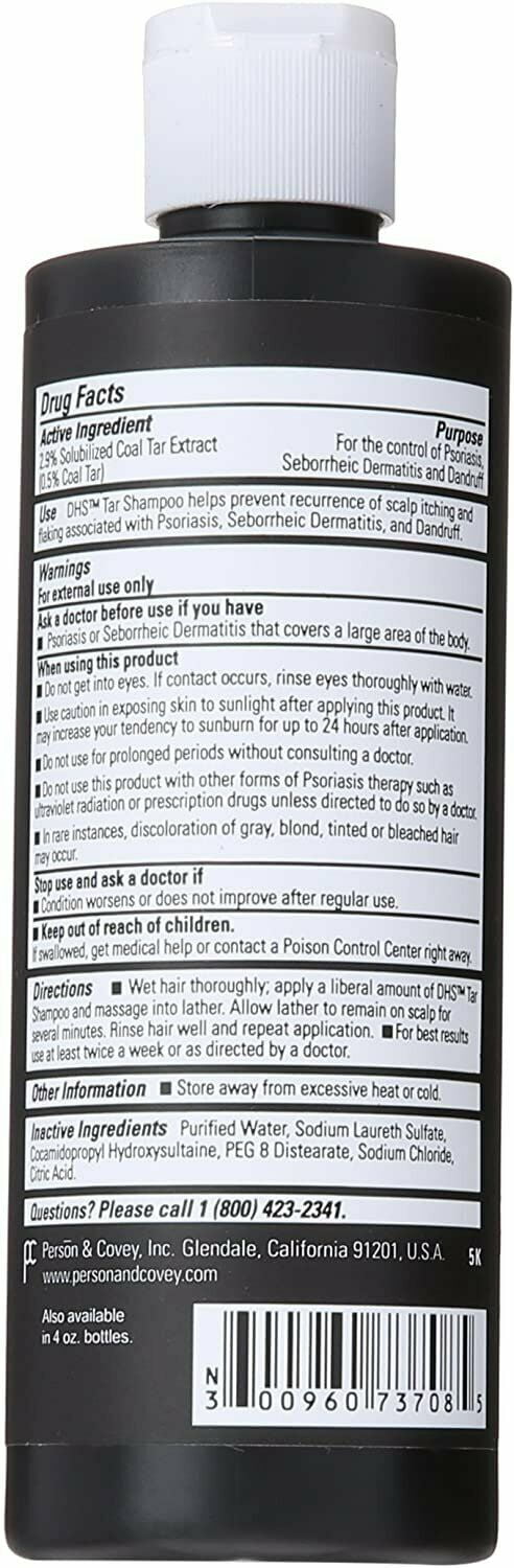 DHS Tar Shampoo 8 oz (Pack of 4)