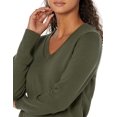 thumbnail image 3 of walmart Essentials Women's Standard 100% Cotton V-Neck Sweater, 3 of 6