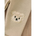 thumbnail image 6 of Cenuakty Baby Girls Boys Pants, Cartoon Bear Applique Elastic Waist Trousers, Waffle-Knit Casual Pants for Toddlers, 0-3 Years, 6 of 8