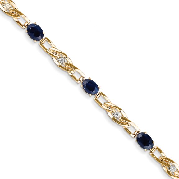 14k Diamond and Sapphire Bracelet Y11094S/A
